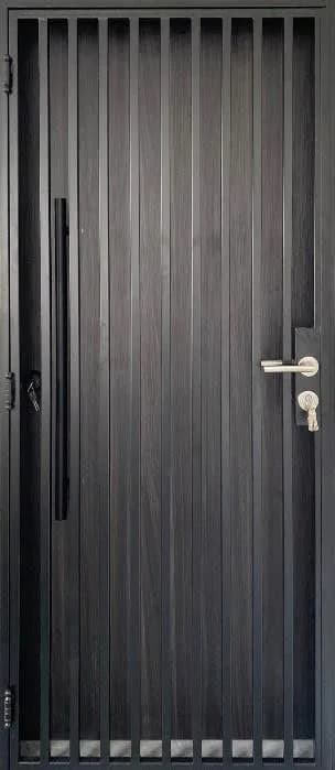 Mild Steel Gates Mild Steel Gate G-005 - Horizontal Slats with Vertical Divider (3 x 7 ft | 0.91 x 2.13 m) - Single Leaf
