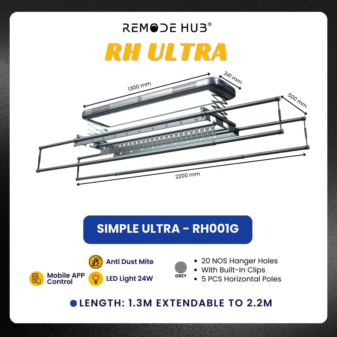 Remode Hub Simple Ultra Automated Laundry Rack RH001