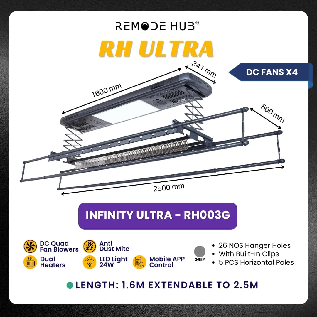 Remode Hub Infinity Ultra Automated Laundry Rack RH003