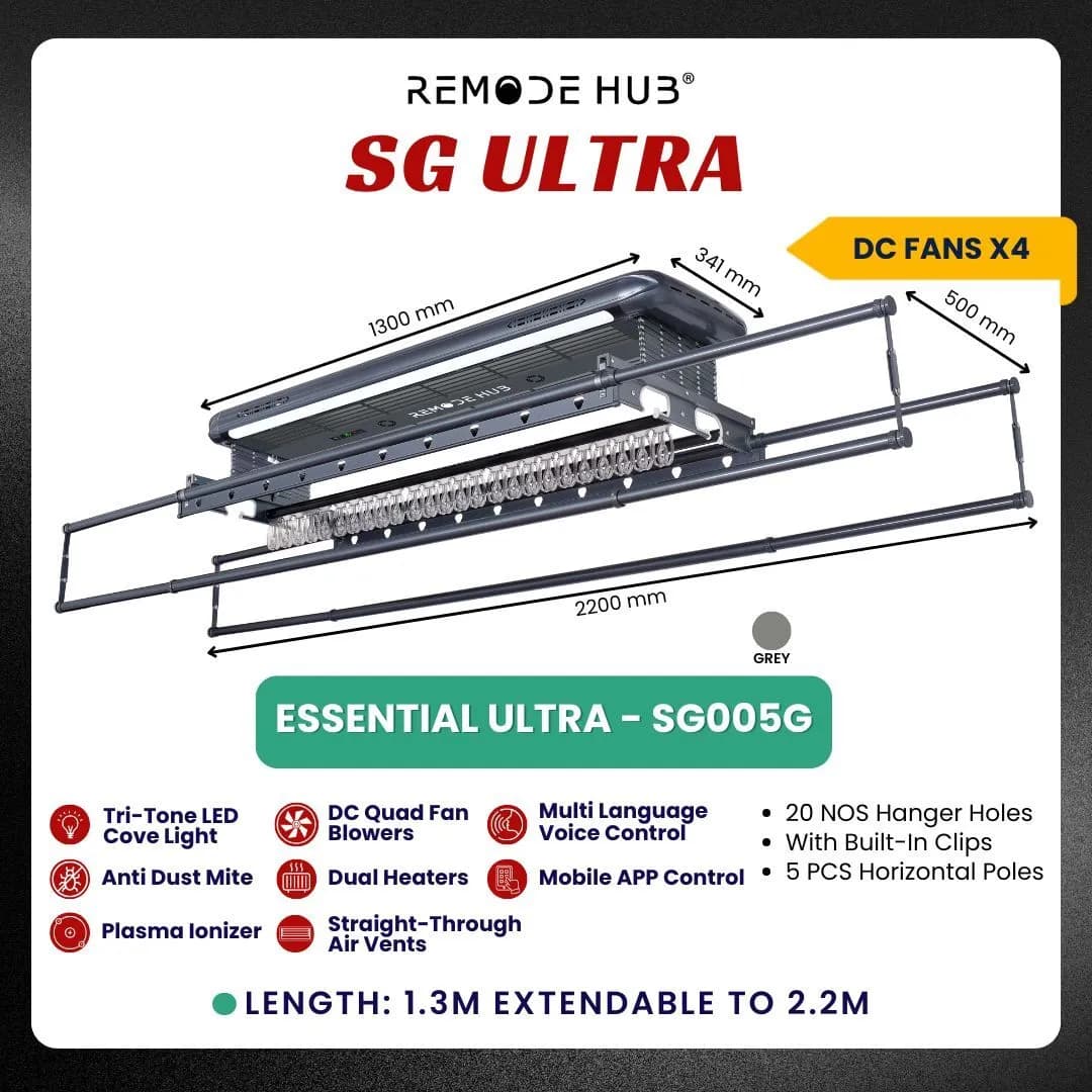 Remode Hub Essential Ultra Automated Laundry Rack SG005