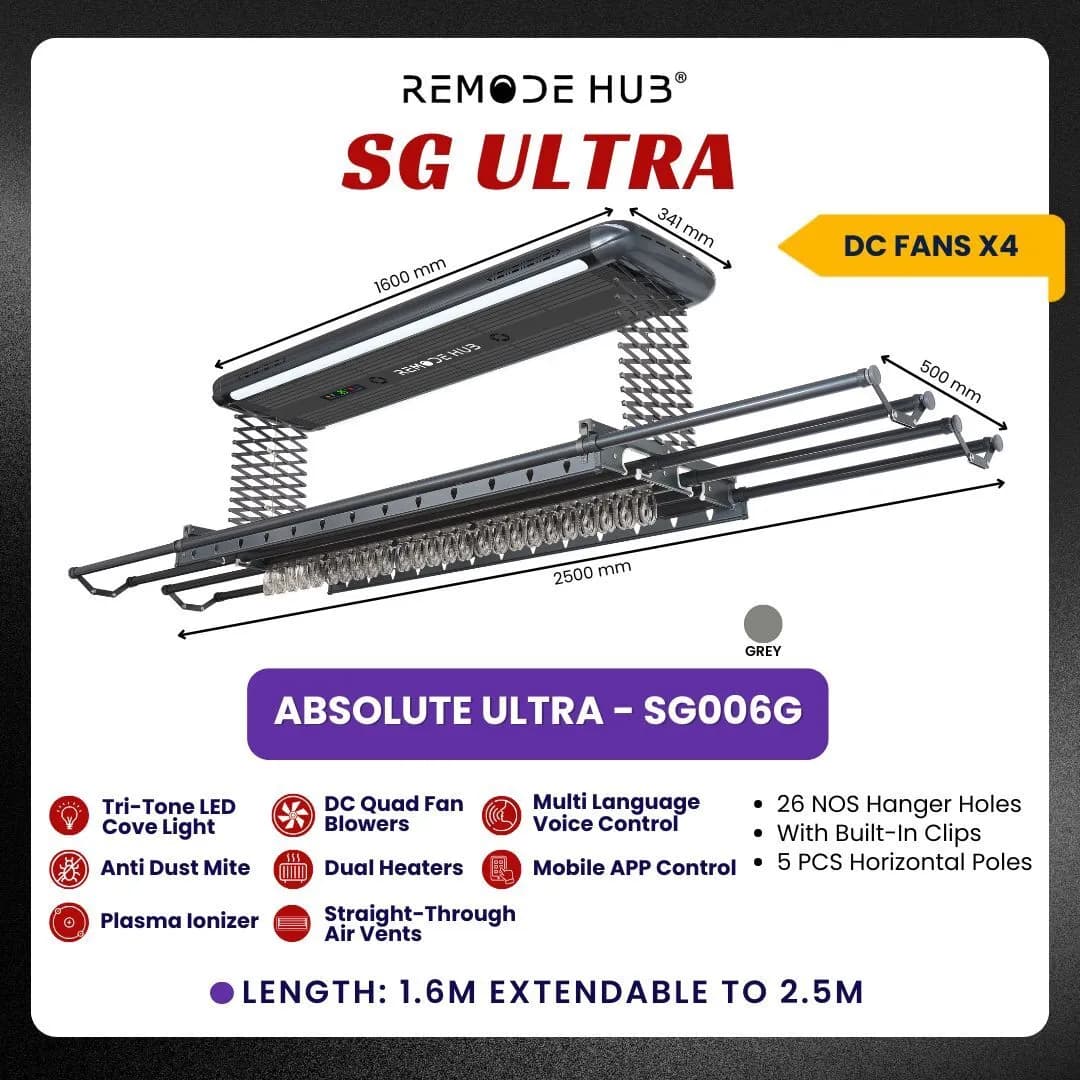 Remode Hub Absolute Ultra Automated Laundry Rack SG006