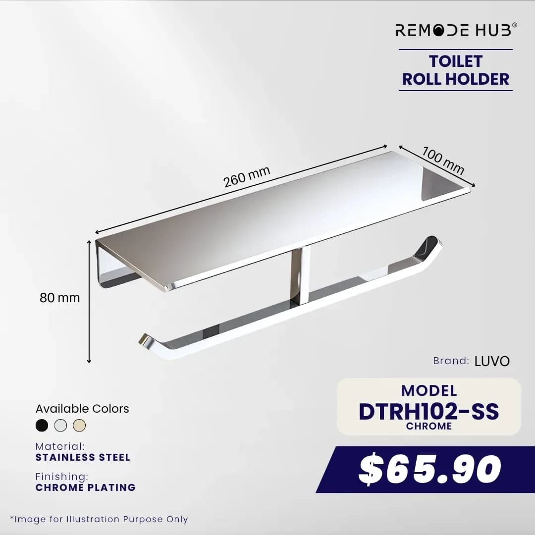 Remode Hub Double Toilet Roll Holder DTRH102