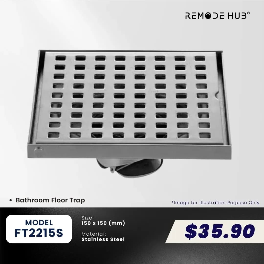 Remode Hub Copper Floor Trap FT2215-SILVER