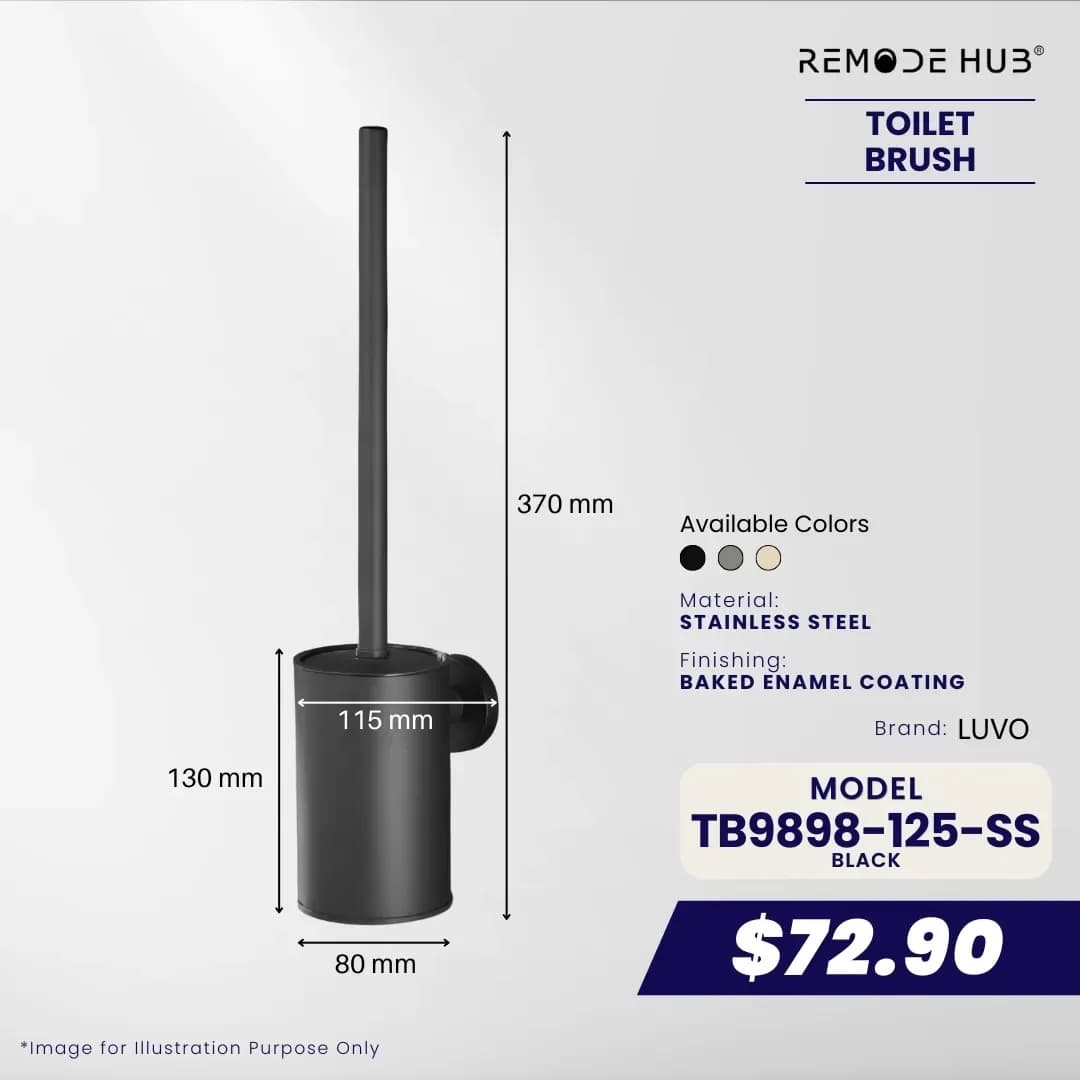 Remode Hub Toilet Brush Set Short TB9898-125-SS