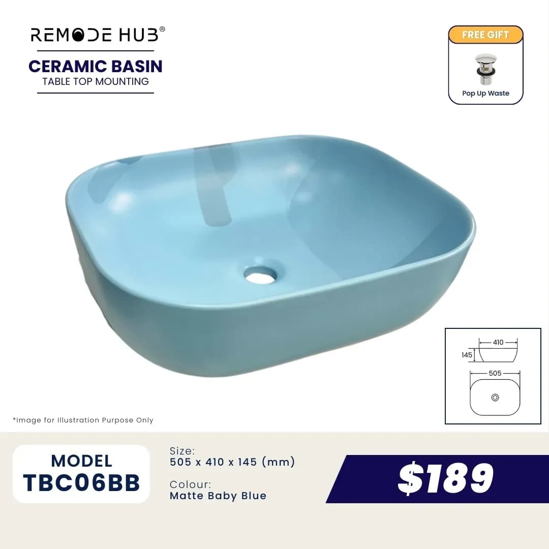 Remode Hub TBC06 Ceramic Basin