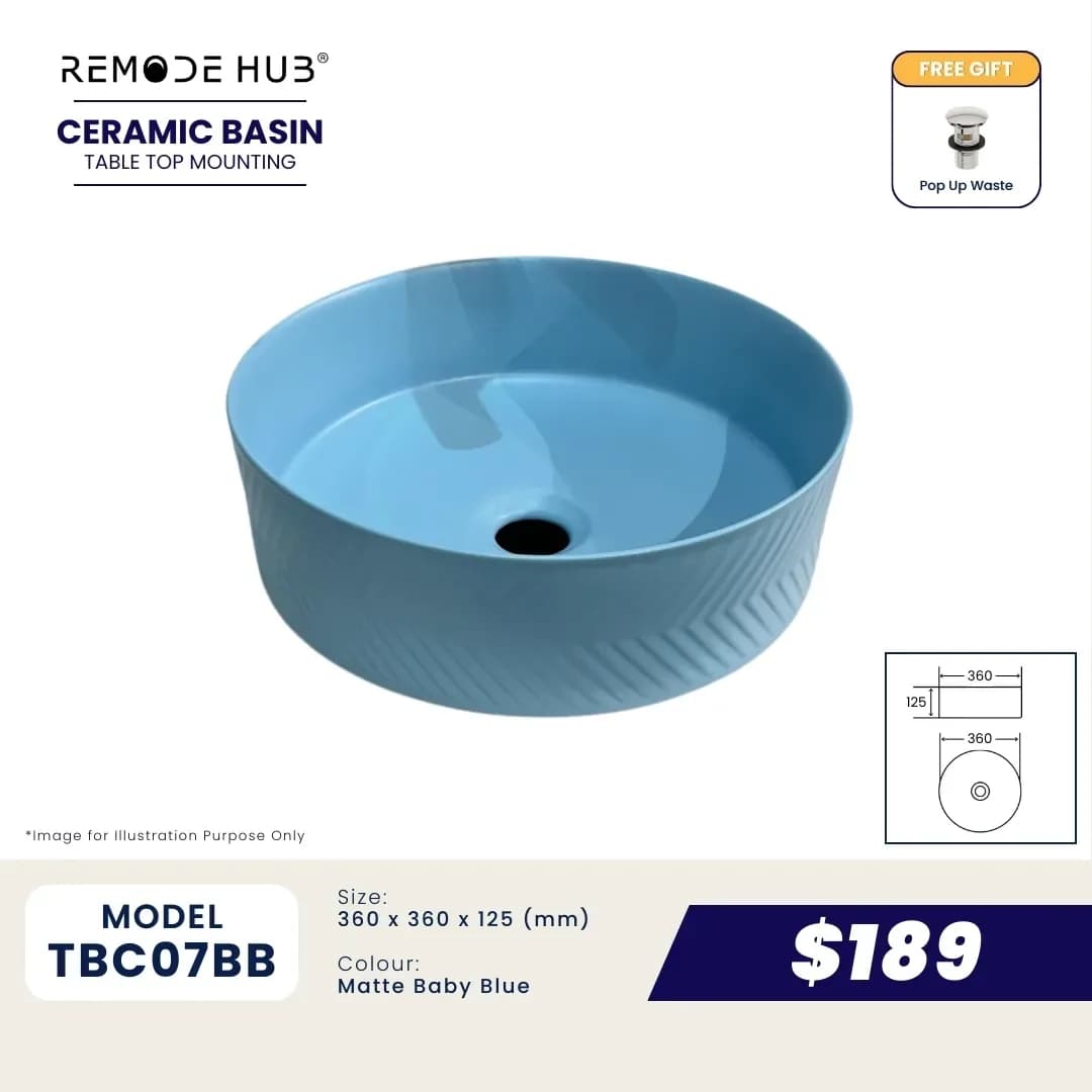 Remode Hub TBC07 Ceramic Basin