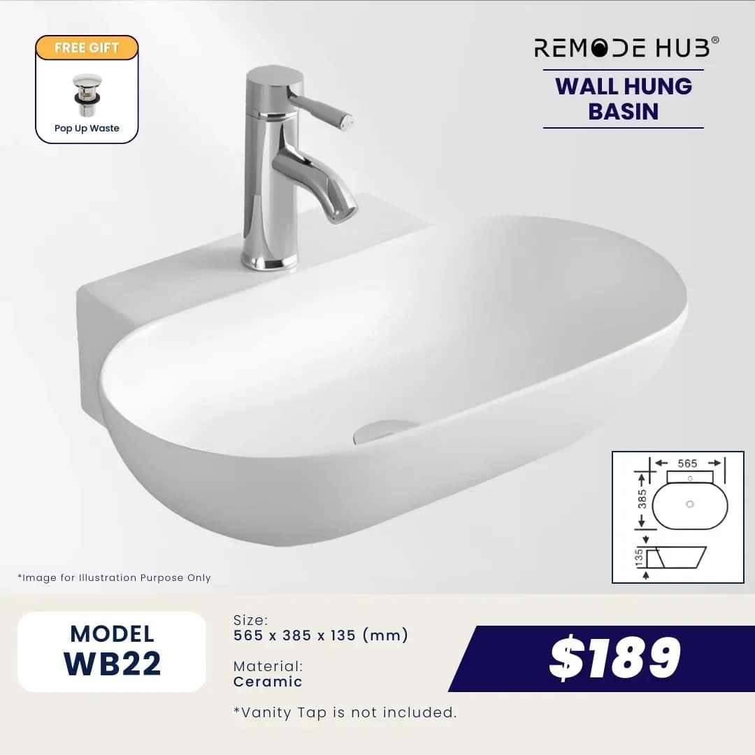 Remode Hub WB22 Wall-Hung Basin