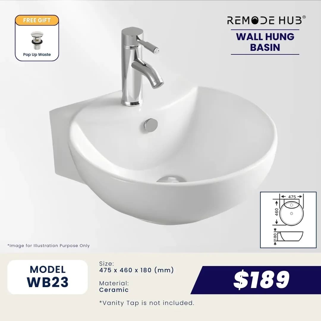Remode Hub WB23 Wall-Hung Basin