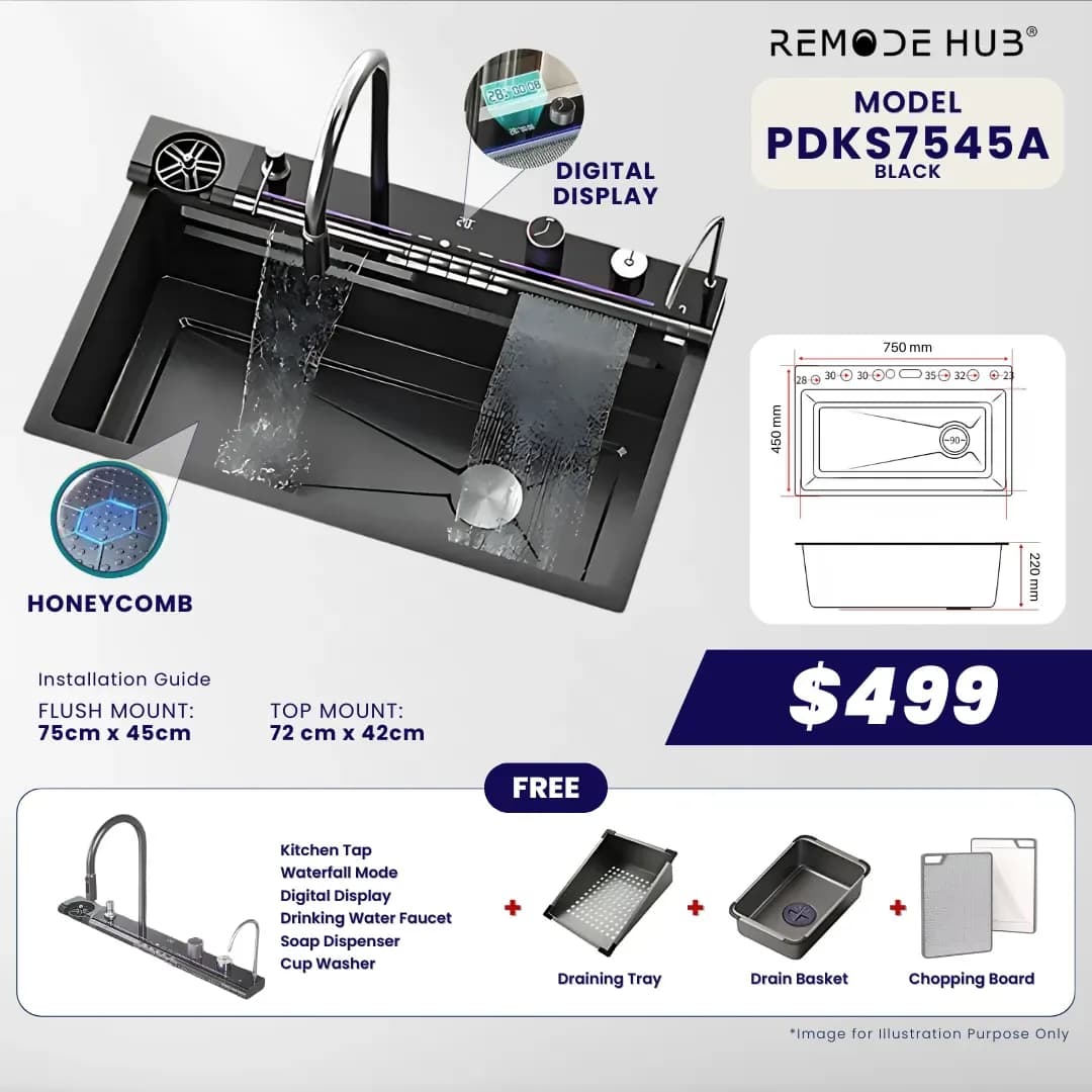 Remode Hub Kitchen Sink PDKS7545A