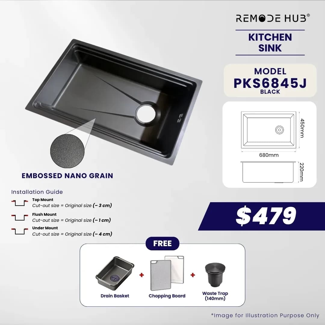 Remode Hub Kitchen Sink PKS6845J