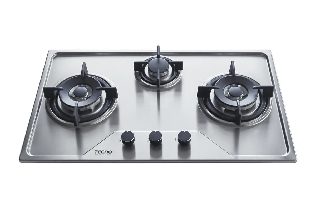 Tecno 3-Burner 76cm Stainless Steel Gas Hob TS7633TRSV