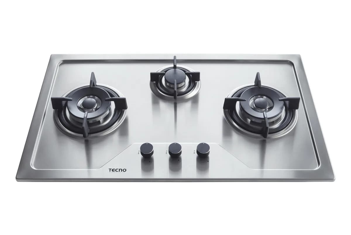 Tecno 3-Burner 86cm Stainless Steel Gas Hob TS8633TRSV