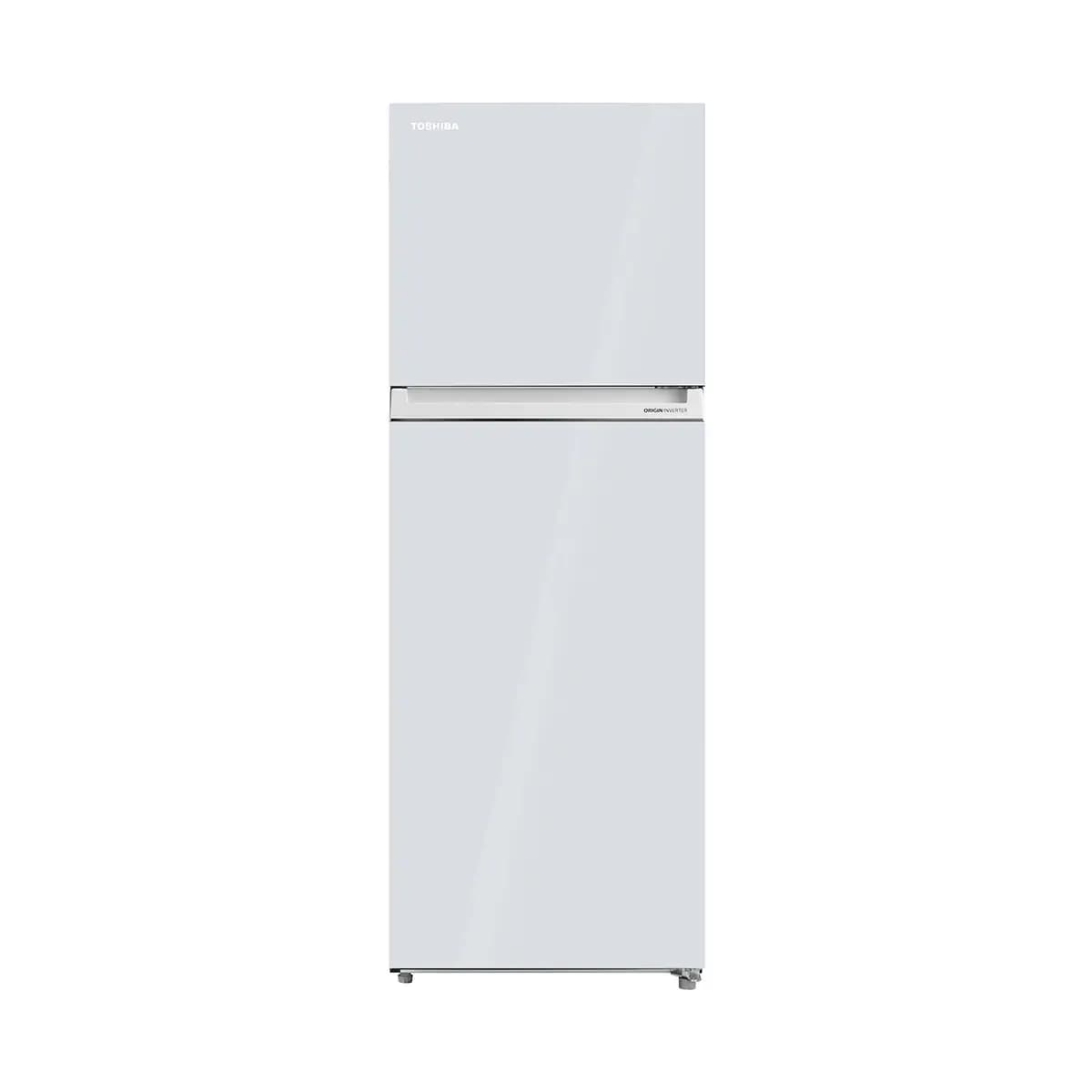 Toshiba 411L Top Mount Freezer Refrigerator (white glass) GR-RT559WE-PMX(21S)