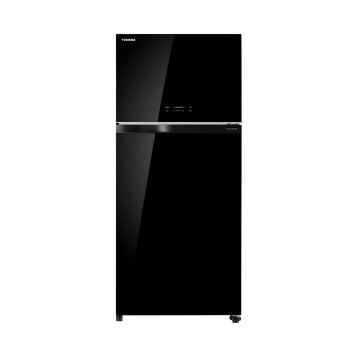 Toshiba 597L Top Mount Freezer Refrigerator (black glass) GR-RT835WE-PGX(XK)