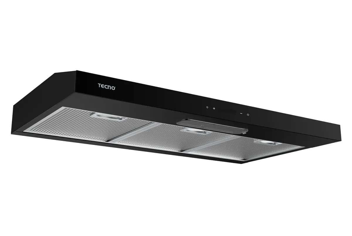 Tecno TCH 9019TCL BK Slim Line Cooker Hood (90cm)