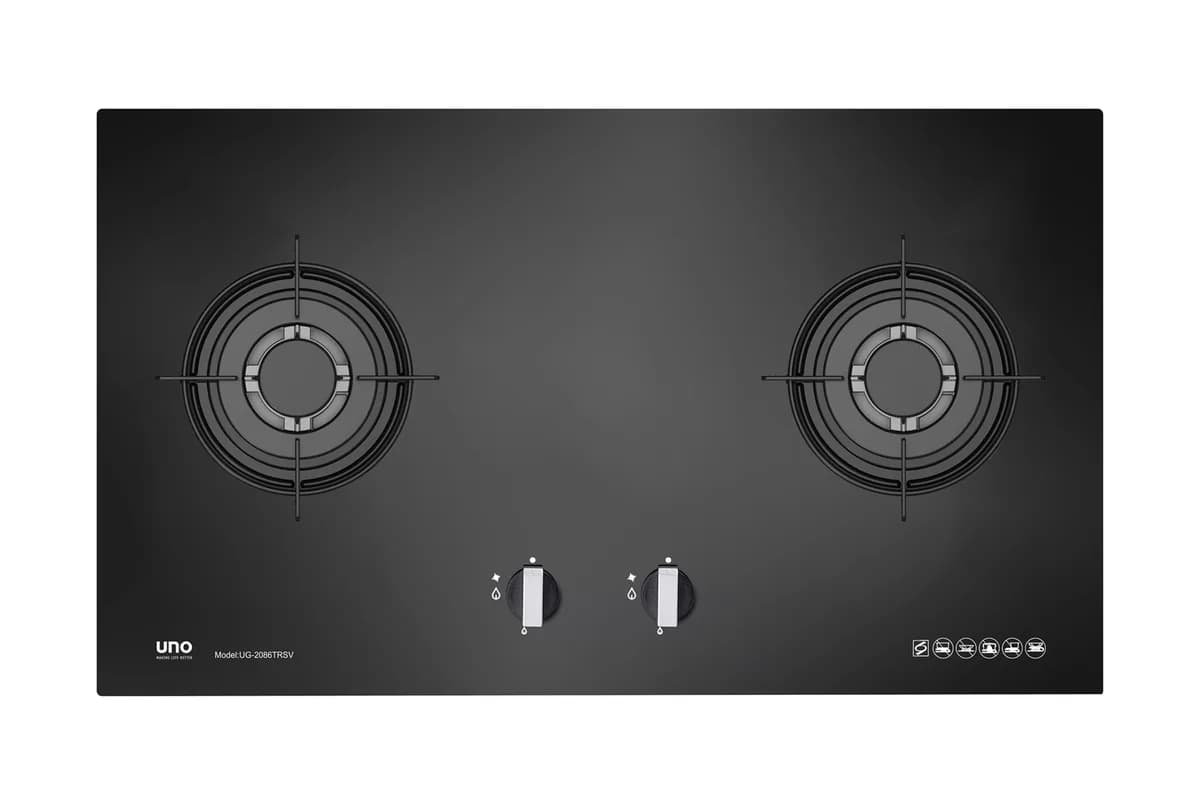 Uno 2-Burner 86cm Glass Gas Hob UG2086TRSV
