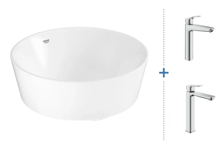 GROHE Eurocosmo Vessel 430 (Round) & Basin Mixer Bundle