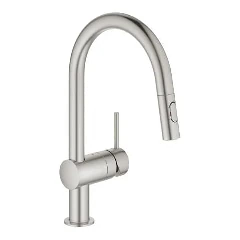 GROHE Minta C-Spout Pull-out Kitchen Mixer SuperSteel