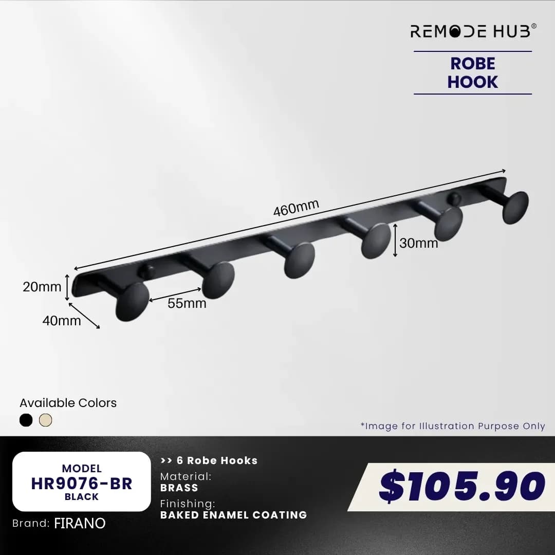 Remode Hub Hook Rack HR9076-BR