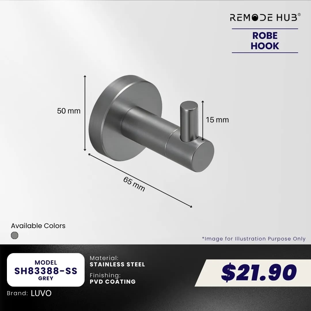 Remode Hub Single Robe Hook SH83388-SS