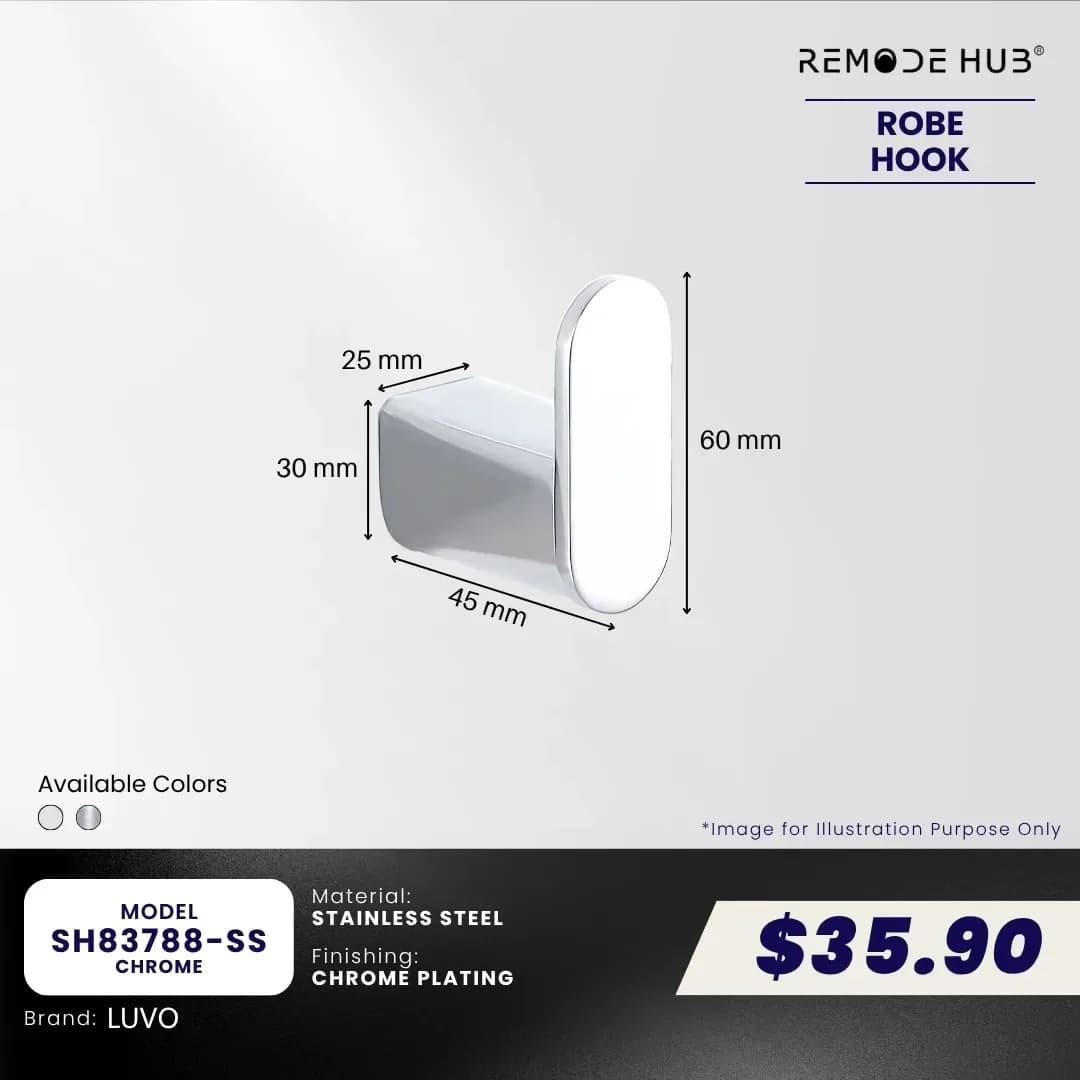 Remode Hub Single Robe Hook SH83788-SS