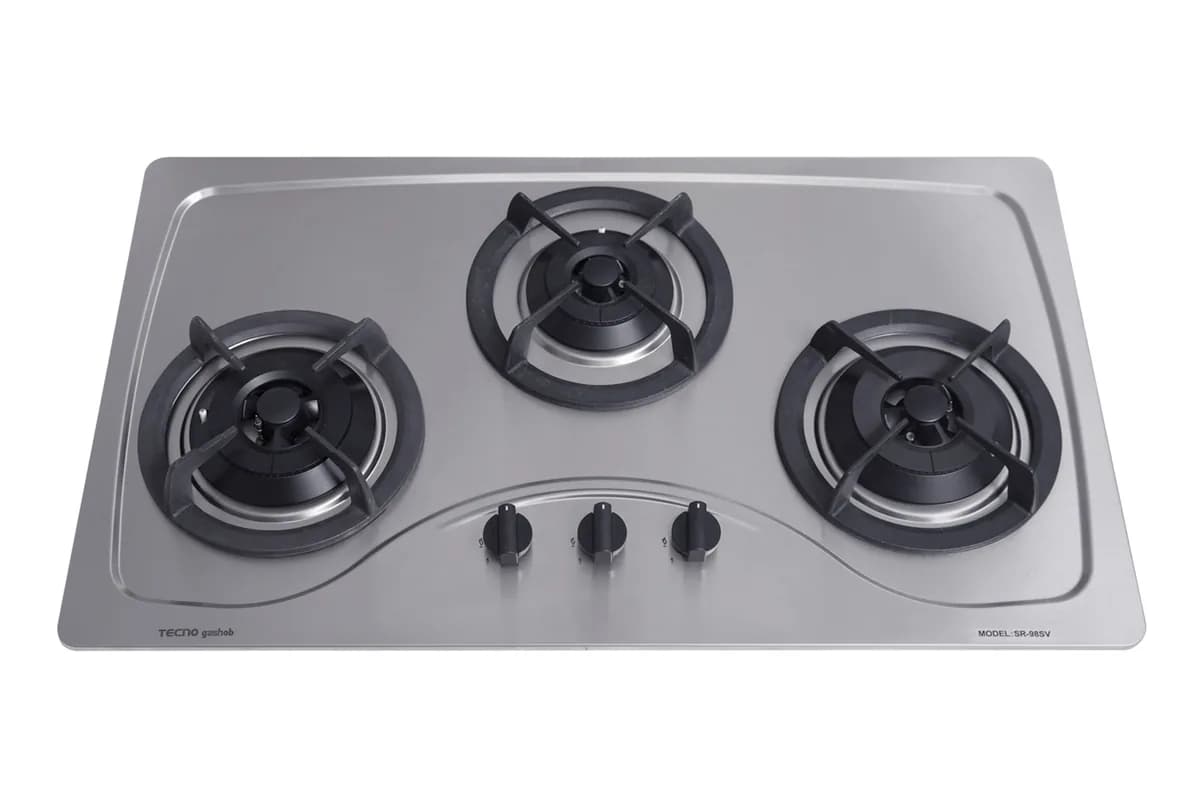 Tecno 3-Burner 86cm Stainless Steel Hob SR98SV